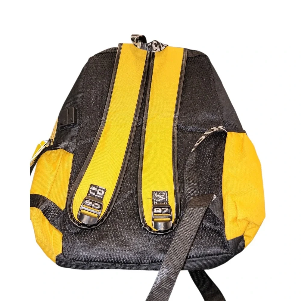 NWOT Disney Winnie the Pooh Black Yellow Backpack Cartoon School‎ Travel Bag - Picture 2 of 2